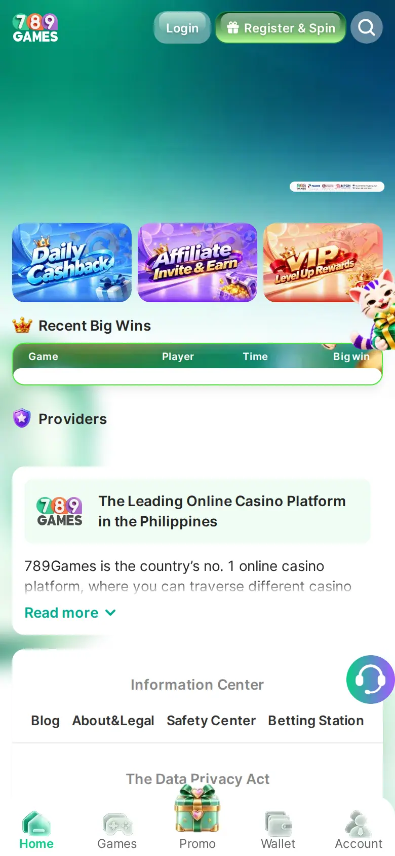 789Games website on mobile, captured Oct 24, 2026