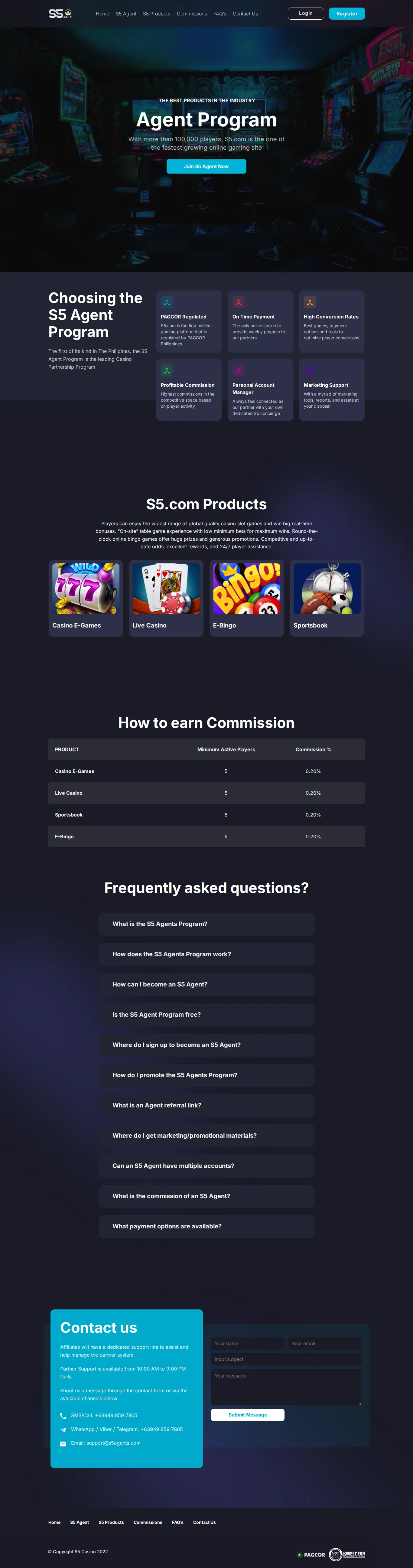 Agent Program website homepage on desktop, full page, captured Oct 24, 2026