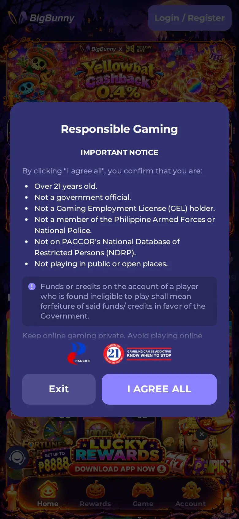 BigBunny website on mobile, captured Oct 24, 2026