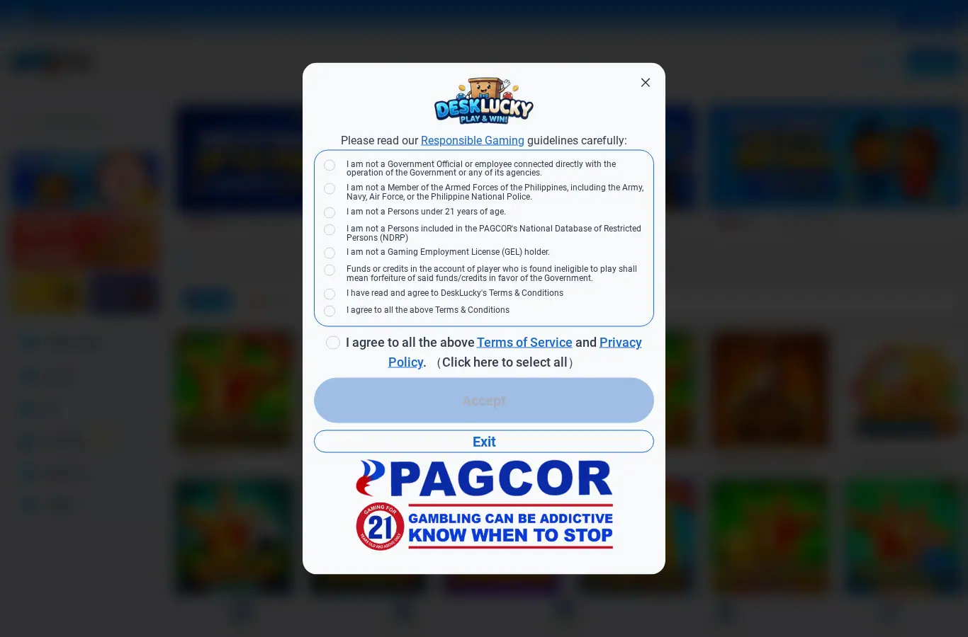 DeskLucky Philippines website homepage on desktop, full page, captured Oct 24, 2026