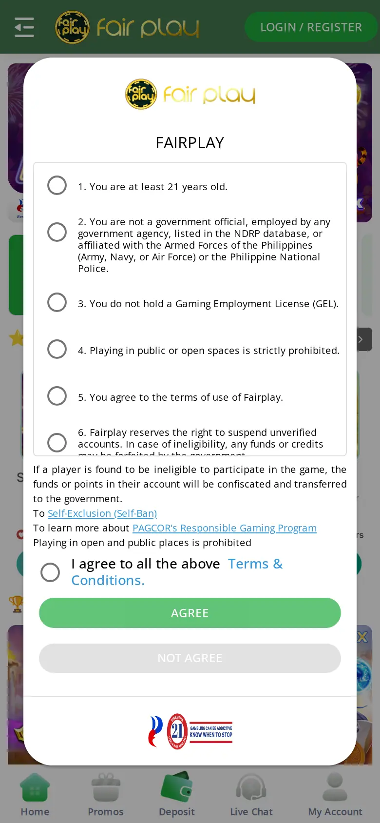 FairPlay website on mobile, captured Oct 24, 2026