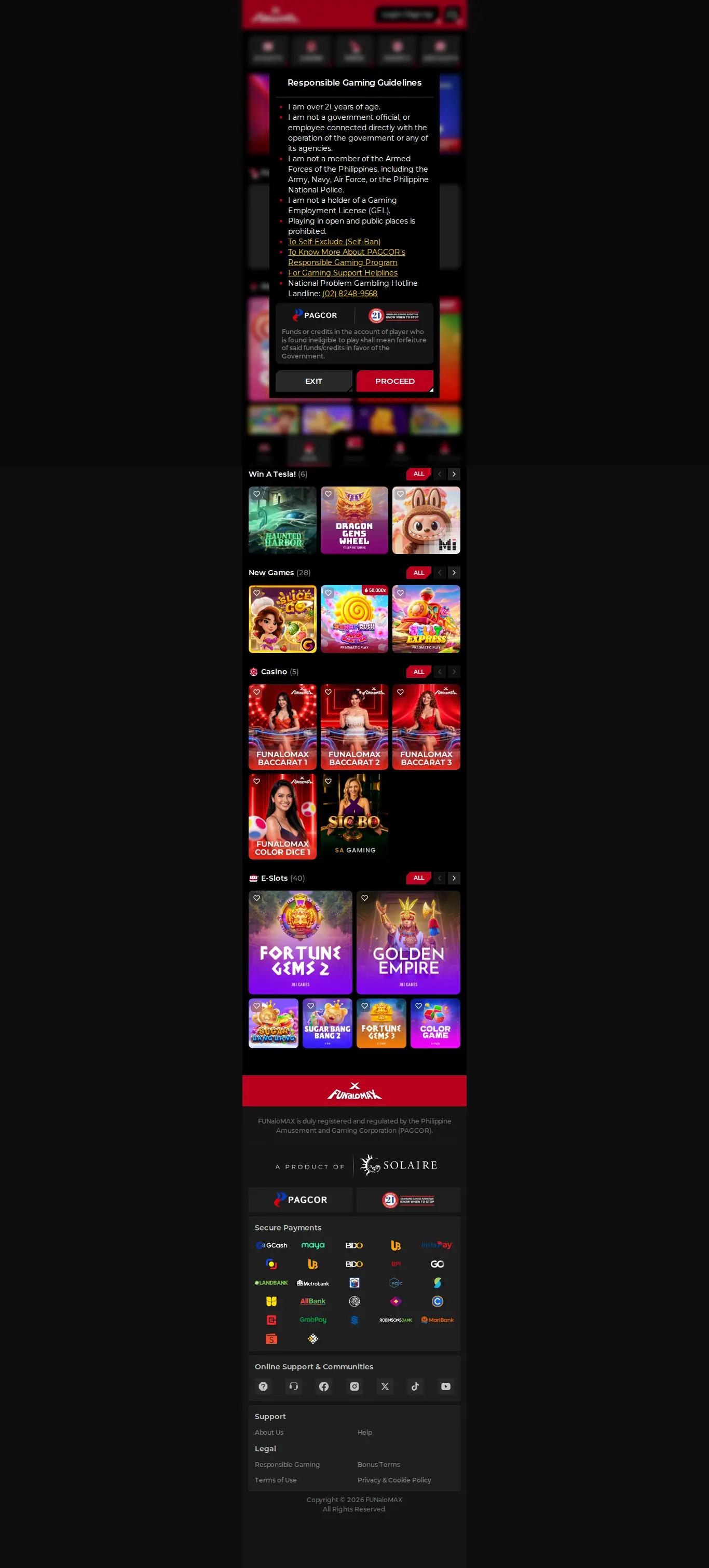 FUNaloMAX website homepage on desktop, full page, captured Oct 24, 2026