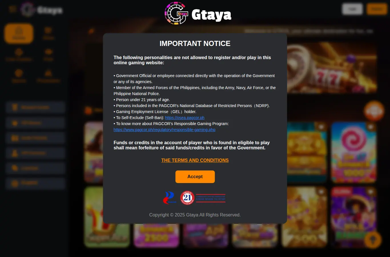 Gtaya website homepage on desktop, full page, captured Oct 24, 2026