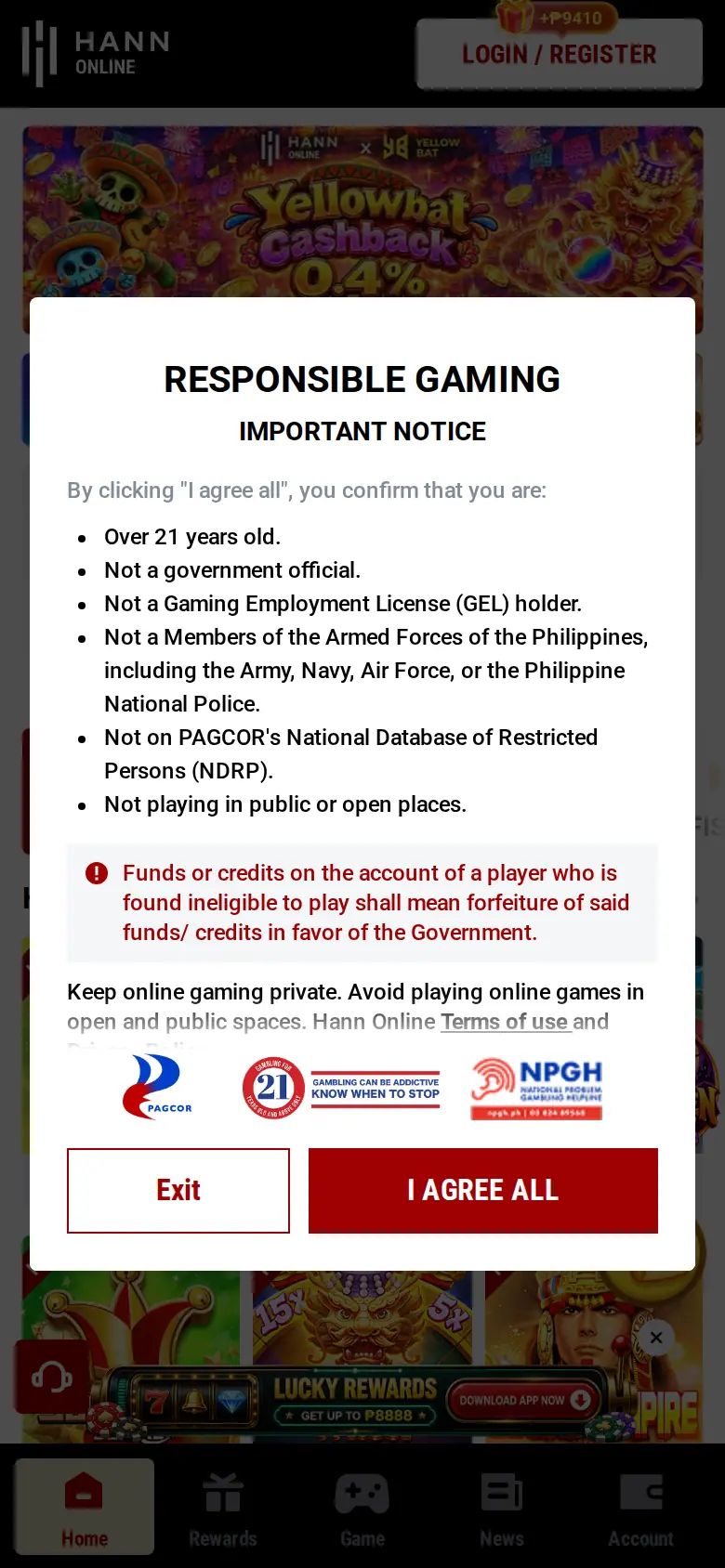 Hann Online website on mobile, captured Oct 24, 2026