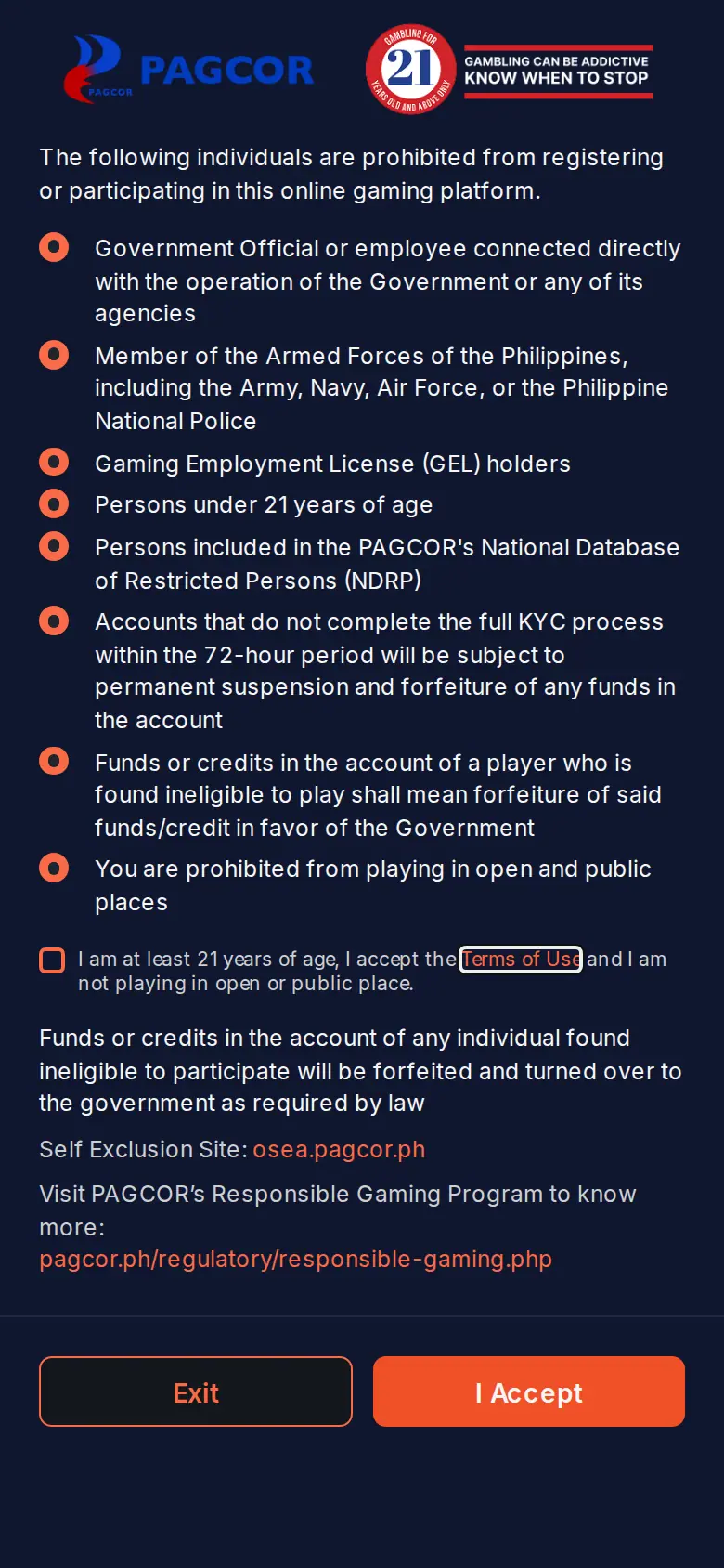 Inplay website on mobile, captured Oct 26, 2026