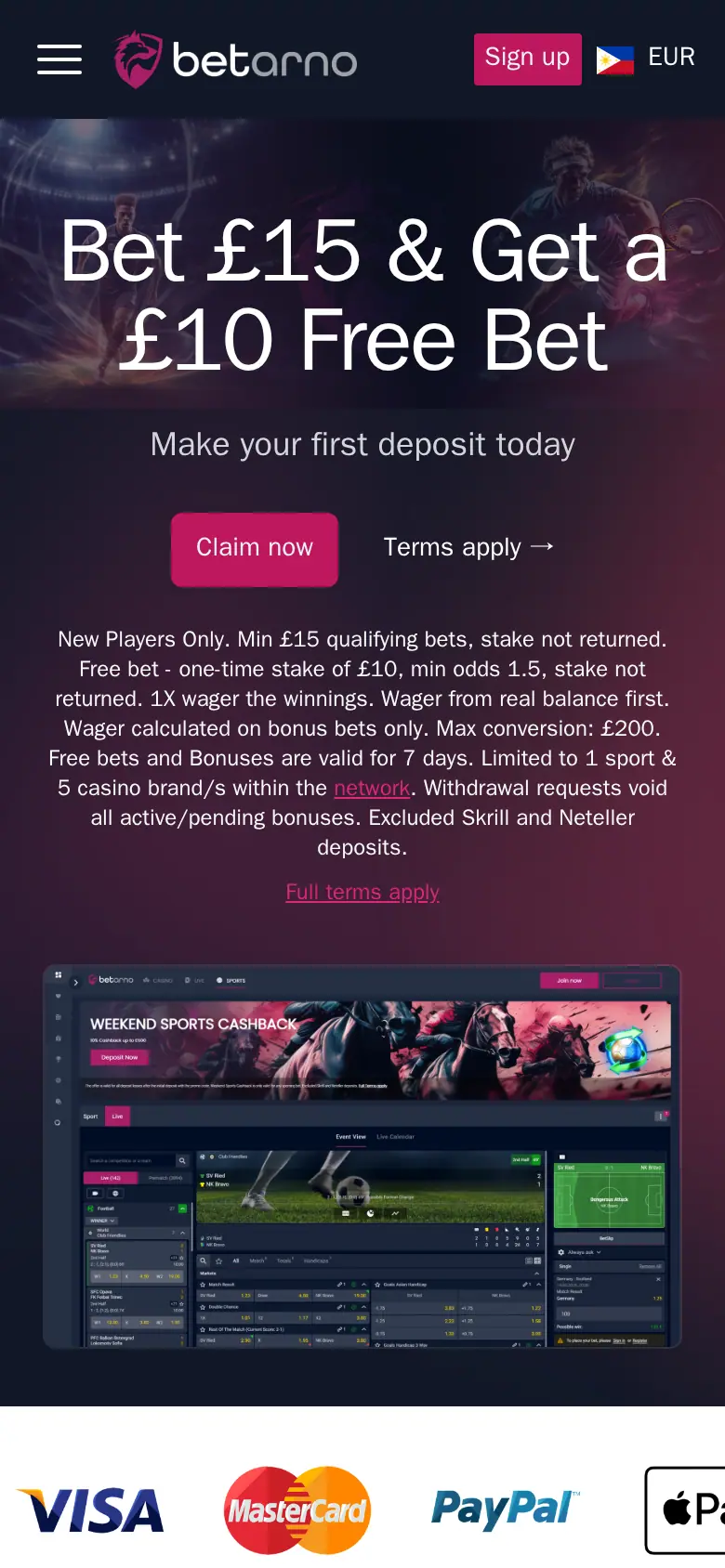 Online Betting Site website on mobile, captured Oct 27, 2026